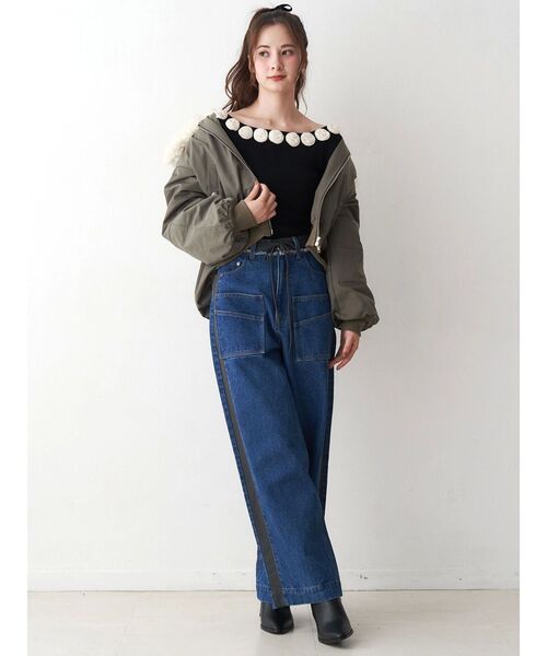 CALNAMUR（カルナムール）の「サイドラインデニムパンツ（デニムパンツ・レディース・ブラウン/インディゴブルー・SMALL/MEDIUM）」の16枚目の写真