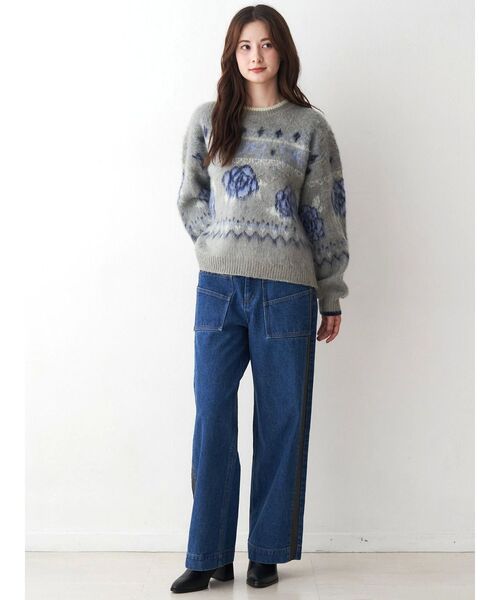 CALNAMUR（カルナムール）の「サイドラインデニムパンツ（デニムパンツ・レディース・ブラウン/インディゴブルー・SMALL/MEDIUM）」の19枚目の写真