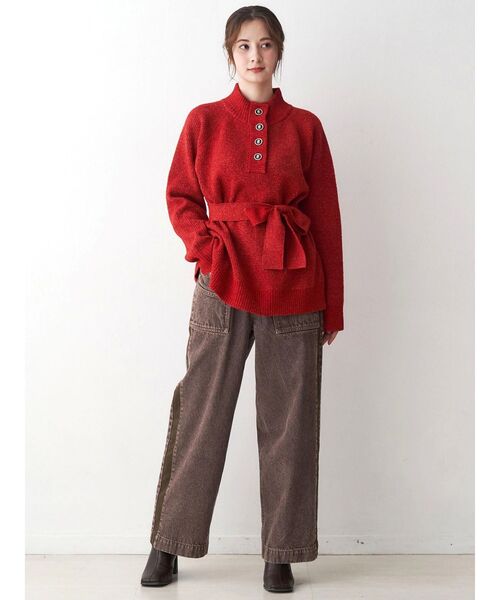 CALNAMUR（カルナムール）の「サイドラインデニムパンツ（デニムパンツ・レディース・ブラウン/インディゴブルー・SMALL/MEDIUM）」の21枚目の写真