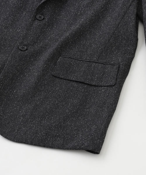 Couture d'adam(クチュールドアダム)の「COUTURE D’ADAM (クチュール ド アダム) Big ジャケット(シルクネップ へリンボン)(テーラードジャケット・メンズ・チャコールグレー・40/42)」の5枚目の写真
