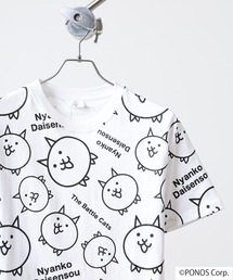 にゃんこ大戦争 半袖 Tシャツ 総柄