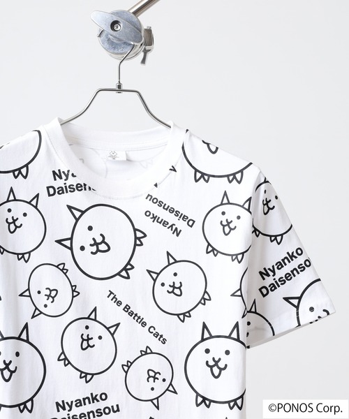 にゃんこ大戦争 半袖 Tシャツ 総柄（Tシャツ/カットソー）｜ACE
