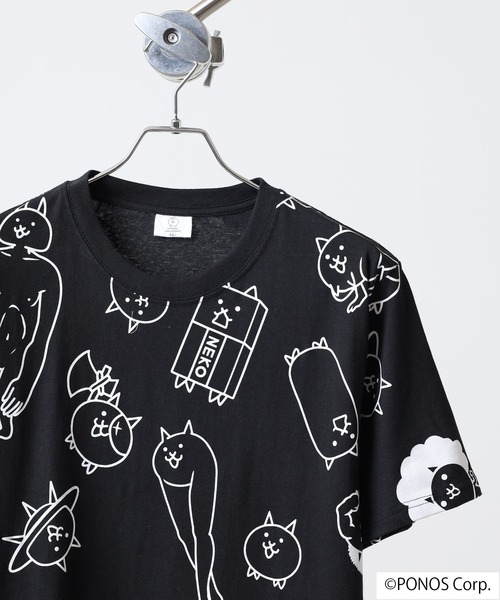 にゃんこ大戦争 半袖 Tシャツ 総柄（Tシャツ/カットソー）｜ACE