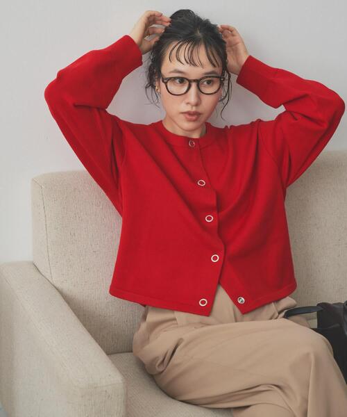 仁村紗和さん着用』『UR TECH 200日ニット』リングドットカーディガン