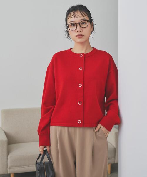 仁村紗和さん着用』『UR TECH 200日ニット』リングドットカーディガン