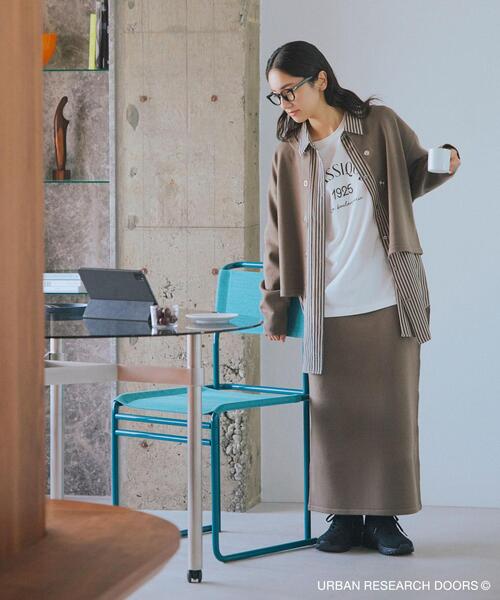 URBAN RESEARCH DOORS（アーバンリサーチドアーズ）の「『仁村紗和さん着用』『UR TECH 200日ニット』リングドットカーディガン（カーディガン/ボレロ・レディース・モカ/ブラック/レッド/ホワイト系その他・MEDIUM）」の13枚目の写真