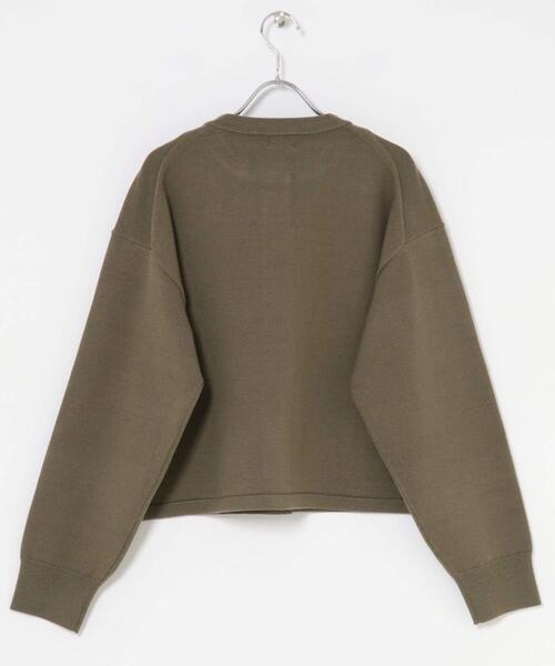 URBAN RESEARCH DOORS（アーバンリサーチドアーズ）の「『仁村紗和さん着用』『UR TECH 200日ニット』リングドットカーディガン（カーディガン/ボレロ・レディース・モカ/ブラック/レッド/ホワイト系その他・MEDIUM）」の5枚目の写真