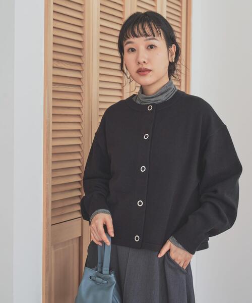 ドアーズ　200日リングドットカーディガン　モカ URBAN RESEARCH DOORS（アーバンリサーチドアーズ） カーディガン