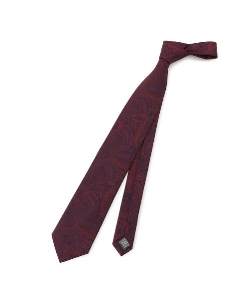 Perfect Suit FActory(パーフェクトスーツファクトリー)の「レギュラーネクタイ ペイズリー ワイン/ブラウン/ネイビー(ネクタイ・メンズ・ワイン/ブラウン/ネイビー・FREE)」の10枚目の写真