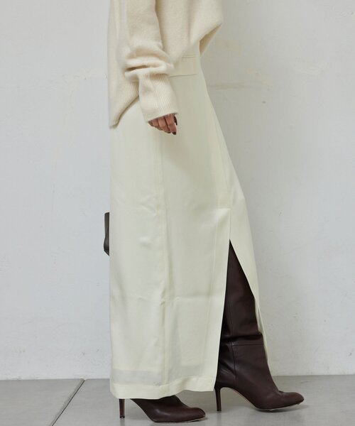 GALLARDAGALANTE（ガリャルダガランテ）の「アセテートツイルスカート（スカート・レディース・オフホワイト/ブラック・1/0）」の11枚目の写真