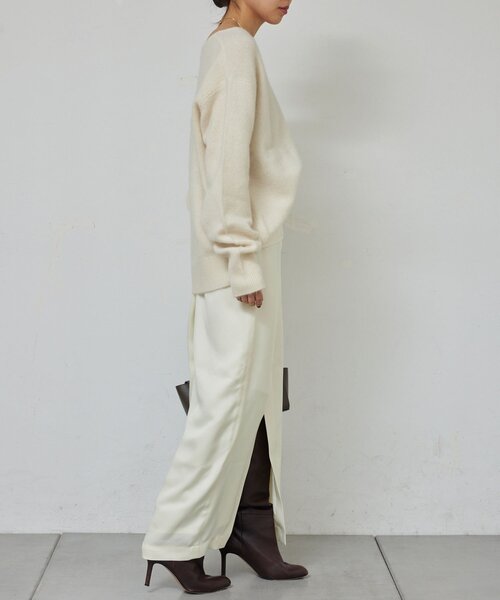 GALLARDAGALANTE（ガリャルダガランテ）の「アセテートツイルスカート（スカート・レディース・オフホワイト/ブラック・1/0）」の14枚目の写真