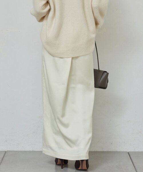 GALLARDAGALANTE（ガリャルダガランテ）の「アセテートツイルスカート（スカート・レディース・オフホワイト/ブラック・1/0）」の15枚目の写真