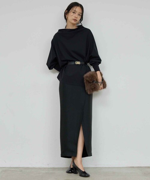 GALLARDAGALANTE（ガリャルダガランテ）の「アセテートツイルスカート（スカート・レディース・オフホワイト/ブラック・1/0）」の20枚目の写真