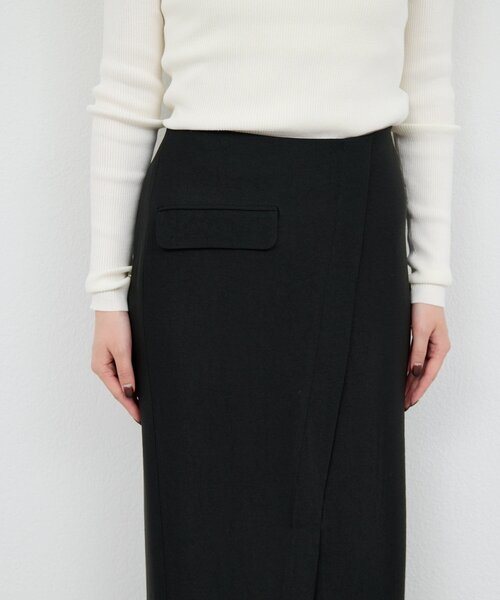 GALLARDAGALANTE（ガリャルダガランテ）の「アセテートツイルスカート（スカート・レディース・オフホワイト/ブラック・1/0）」の4枚目の写真