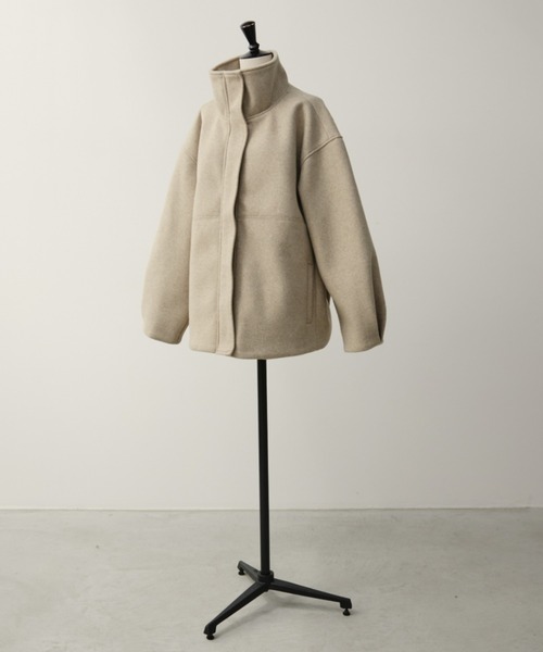 Aunt Marie's（アントマリーズ）の「スタンドカラーメルトンミドルコート（その他アウター・レディース・チャコールグレー/ブラウン/ナチュラル・MT/FREE）」の5枚目の写真