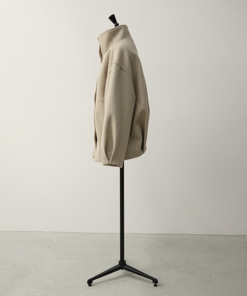 Aunt Marie's（アントマリーズ）の「スタンドカラーメルトンミドルコート（その他アウター・レディース・チャコールグレー/ブラウン/ナチュラル・MT/FREE）」の6枚目の写真