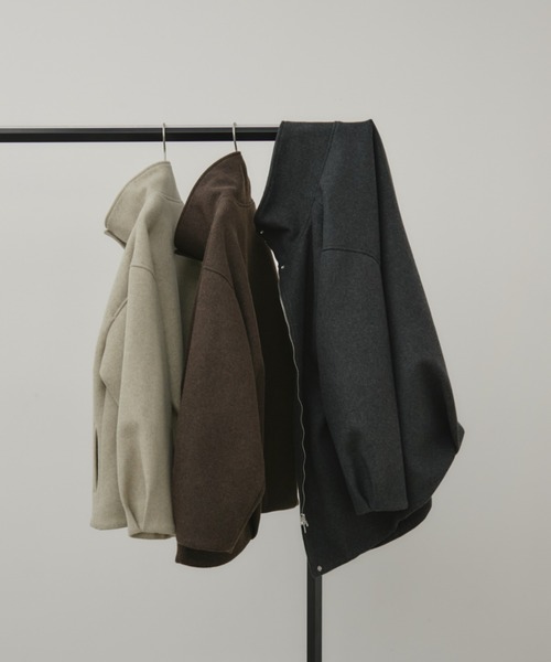Aunt Marie's（アントマリーズ）の「スタンドカラーメルトンミドルコート（その他アウター・レディース・チャコールグレー/ブラウン/ナチュラル・MT/FREE）」の16枚目の写真