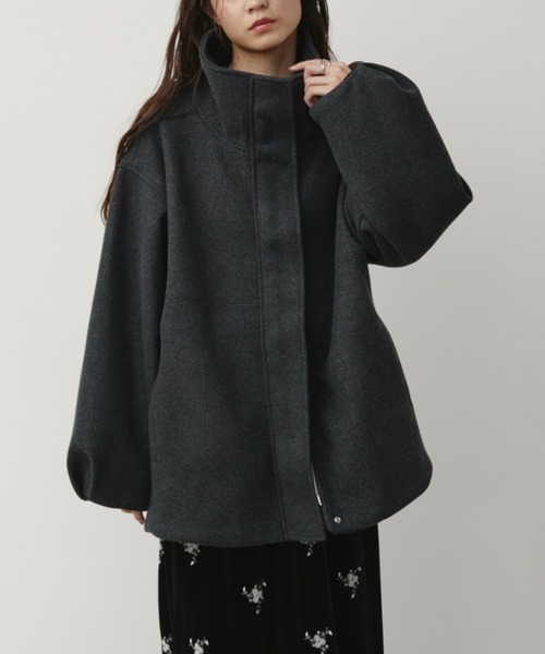 Aunt Marie's（アントマリーズ）の「スタンドカラーメルトンミドルコート（その他アウター・レディース・チャコールグレー/ブラウン/ナチュラル・MT/FREE）」の22枚目の写真