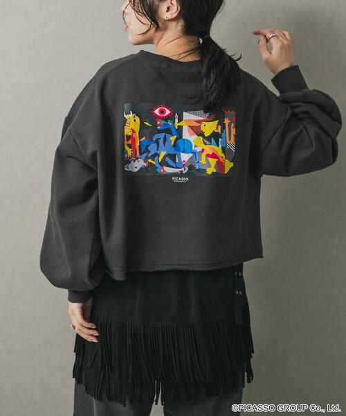 セール】PICASSOレースアップクロップドトップ（Tシャツ/カットソー