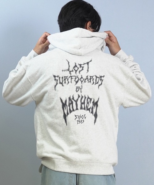 セール】【限定】lost/ロスト ジップアップパーカー バックプリント