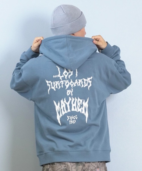 セール】【限定】lost/ロスト ジップアップパーカー バックプリント