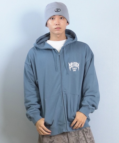 セール】【限定】lost/ロスト ジップアップパーカー バックプリント