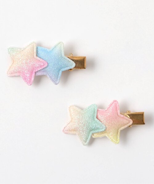 apres les cours（アプレレクール）の「花・星グラデーションヘアクリップ2個セット（バレッタ/ヘアクリップ・キッズ・その他11/その他12・FREE）」の6枚目の写真