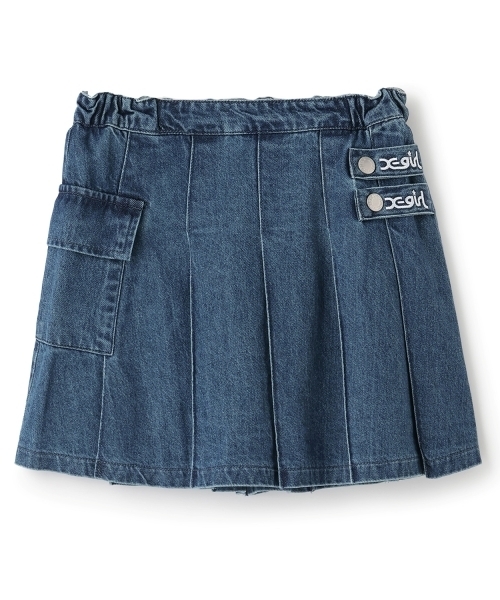 X-girl Stages（エックスガールステージス）の「【TBSドラマ フェイクマミー 着用アイテム】カーゴプリーツスカート（スカート・キッズ・レッド/ブルー・110cm/120cm/130cm/140cm）」の12枚目の写真