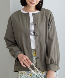 ビンテージ調ボタンデザインブルゾン