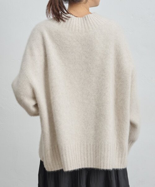 BEARDSLEY（ビアズリー）の「FOXアルパカボトルネックニット（ニット/セーター・レディース・ブルー/ライトグレー・FREE）」の4枚目の写真