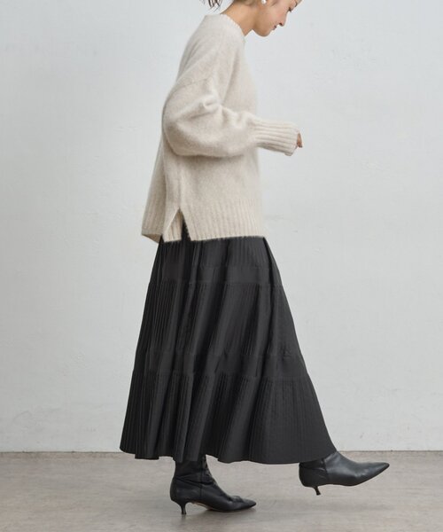 BEARDSLEY（ビアズリー）の「FOXアルパカボトルネックニット（ニット/セーター・レディース・ブルー/ライトグレー・FREE）」の8枚目の写真