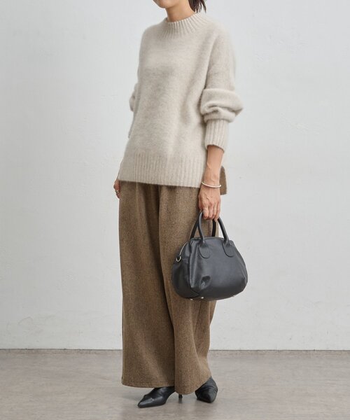 BEARDSLEY（ビアズリー）の「FOXアルパカボトルネックニット（ニット/セーター・レディース・ブルー/ライトグレー・FREE）」の5枚目の写真