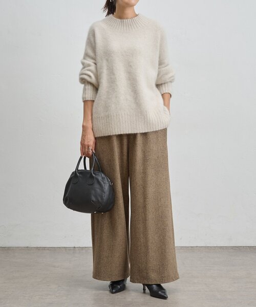 BEARDSLEY（ビアズリー）の「FOXアルパカボトルネックニット（ニット/セーター・レディース・ブルー/ライトグレー・FREE）」の9枚目の写真