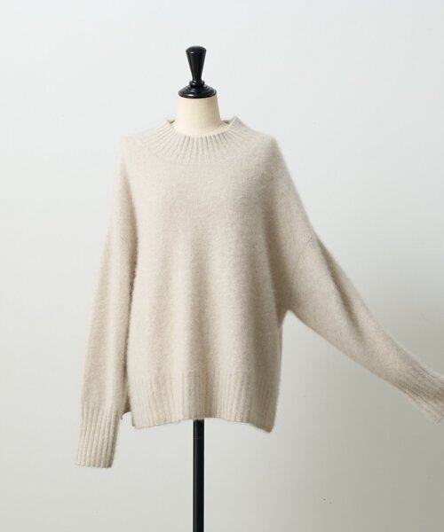 BEARDSLEY（ビアズリー）の「FOXアルパカボトルネックニット（ニット/セーター・レディース・ブルー/ライトグレー・FREE）」の16枚目の写真