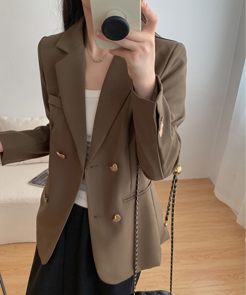 MAISON DE THERESE（メゾン ド テレーズ）の「カジュアルブレザー（ライダースジャケット・レディース・グレー/ブラウン/ライトグレー/ブラック・S/M/L/XL/XX-LARGE）」の4枚目の写真