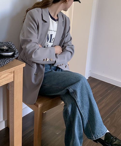 MAISON DE THERESE（メゾン ド テレーズ）の「カジュアルブレザー（ライダースジャケット・レディース・グレー/ブラウン/ライトグレー/ブラック・S/M/L/XL/XX-LARGE）」の11枚目の写真