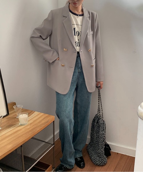 MAISON DE THERESE（メゾン ド テレーズ）の「カジュアルブレザー（ライダースジャケット・レディース・グレー/ブラウン/ライトグレー/ブラック・S/M/L/XL/XX-LARGE）」の10枚目の写真