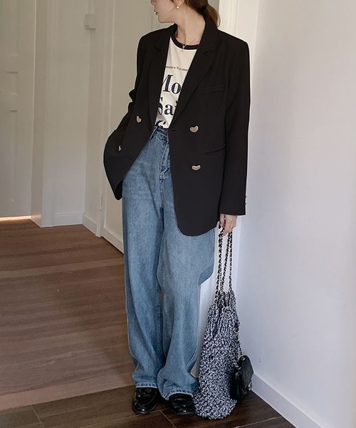 MAISON DE THERESE（メゾン ド テレーズ）の「カジュアルブレザー（ライダースジャケット・レディース・グレー/ブラウン/ライトグレー/ブラック・S/M/L/XL/XX-LARGE）」の14枚目の写真