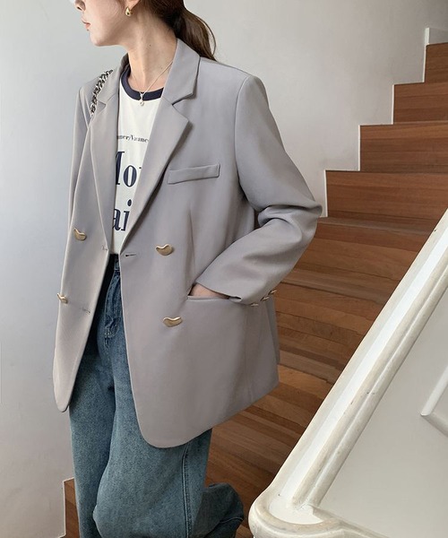 MAISON DE THERESE（メゾン ド テレーズ）の「カジュアルブレザー（ライダースジャケット・レディース・グレー/ブラウン/ライトグレー/ブラック・S/M/L/XL/XX-LARGE）」の18枚目の写真