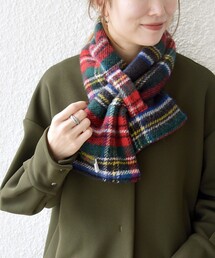 TWEED MILL(ツイードミル)のTWEED MILL: チェック フリース ループ マフラー(マフラー)