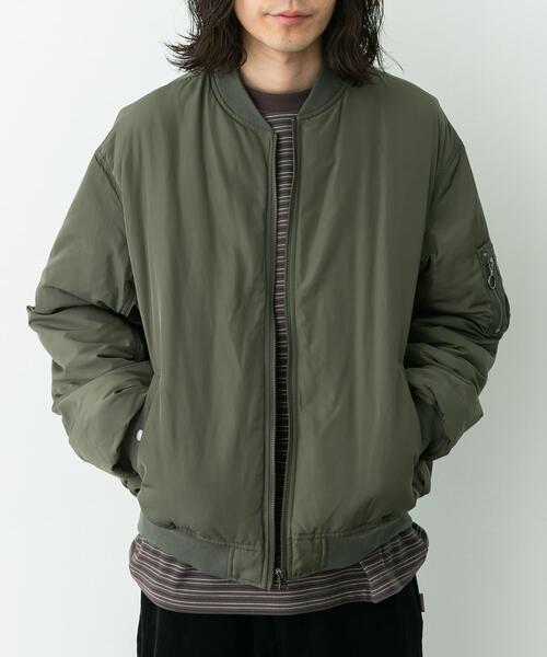 URBAN RESEARCH Sonny Label（アーバンリサーチサニーレーベル）の「FELLEX中綿MA-1ブルゾン（MA-1・メンズ・ブラック/カーキ・MEDIUM/LARGE/X-LARGE）」の9枚目の写真