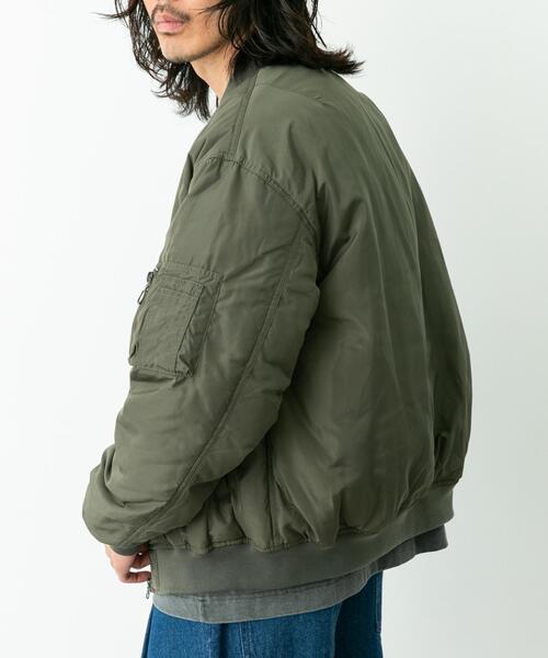 URBAN RESEARCH Sonny Label（アーバンリサーチサニーレーベル）の「FELLEX中綿MA-1ブルゾン（MA-1・メンズ・ブラック/カーキ・MEDIUM/LARGE/X-LARGE）」の12枚目の写真