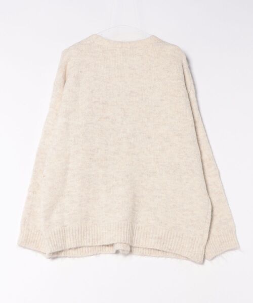 Lace Ladies(レースレディース)の「Vネック ステッチ オーバーサイズ ニット カーディガン(カーディガン/ボレロ・レディース・アイボリー/チャコールグレー/ベージュ/ライトグレー・FREE)」の5枚目の写真