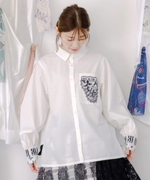 iS ScoLar | 553233：鍵盤柄切替シャツ(シャツ/ブラウス)