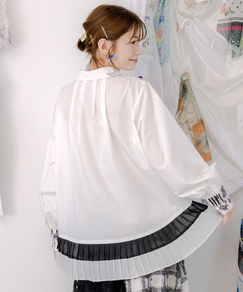 セール】553233：鍵盤柄切替シャツ（シャツ/ブラウス）｜iS ScoLar