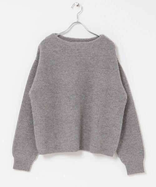 URBAN RESEARCH DOORS(アーバンリサーチドアーズ)の「ハミルトンウール畦ボートネックプルオーバー(ニット/セーター・レディース・ブラウン系その他/グレー系その他/イエロー・MEDIUM)」の11枚目の写真