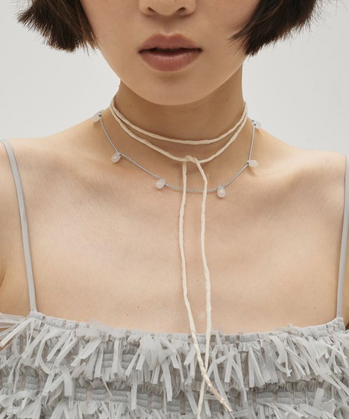TODAYFUL(トゥデイフル)の「【TODAYFUL/トゥデイフル】Silk Cord Choker/シルクコードチョーカー(チョーカー・レディース・キナリ/ブラック・FREE)」の2枚目の写真