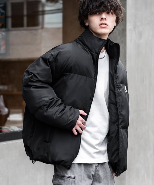 KANGOL(カンゴール)の「KANGOL カンゴール 別注コラボ オーバーサイズワンポイントロゴ刺繍ファイバーダウン中綿ジャケット(ダウンジャケット/コート・メンズ・チャコール/ネイビー/オフホワイト/ブラック・XL/M/L)」の13枚目の写真