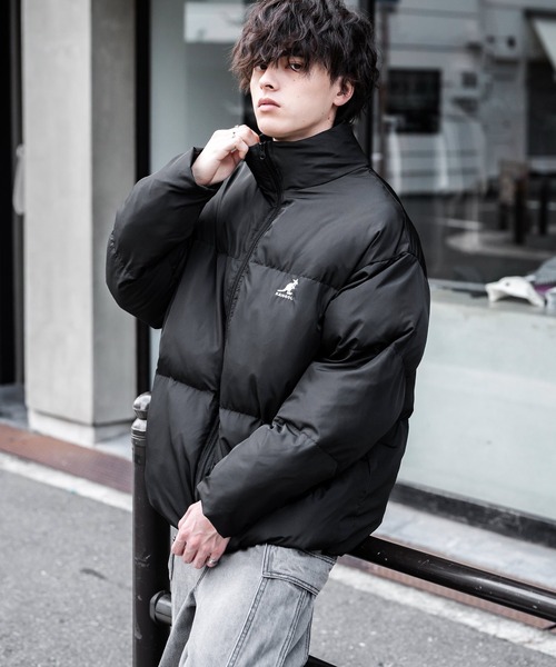 KANGOL(カンゴール)の「KANGOL カンゴール 別注コラボ オーバーサイズワンポイントロゴ刺繍ファイバーダウン中綿ジャケット(ダウンジャケット/コート・メンズ・チャコール/ネイビー/オフホワイト/ブラック・XL/M/L)」の18枚目の写真