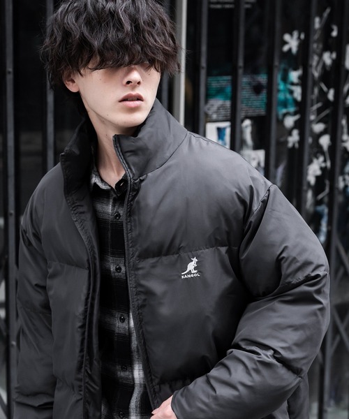 KANGOL(カンゴール)の「KANGOL カンゴール 別注コラボ オーバーサイズワンポイントロゴ刺繍ファイバーダウン中綿ジャケット(ダウンジャケット/コート・メンズ・チャコール/ネイビー/オフホワイト/ブラック・XL/M/L)」の19枚目の写真